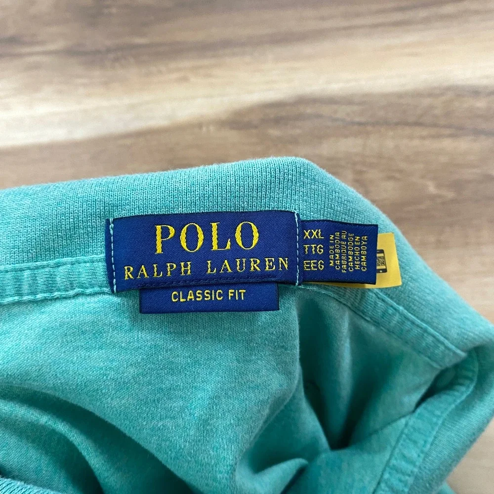 Polo Ralph Lauren Polo Mens XXL Classic Fit Cotton Jersey Mint Green Heritage